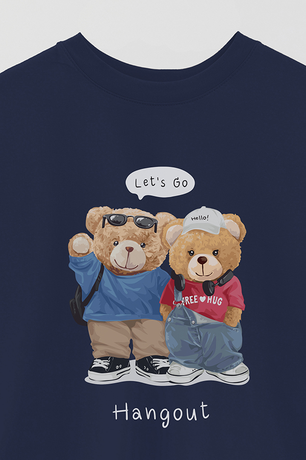 REMERA OVER ESTAMPADA UNISEX TEDDY HANG OUT