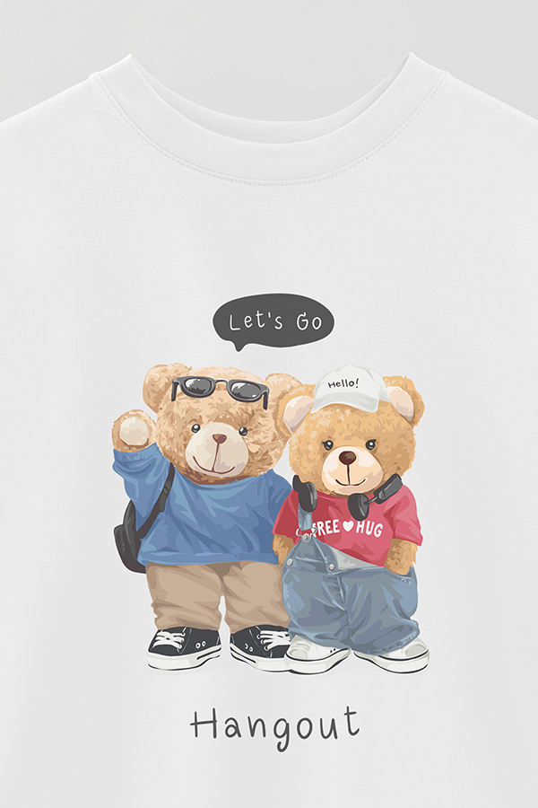 REMERA OVER ESTAMPADA UNISEX TEDDY HANG OUT