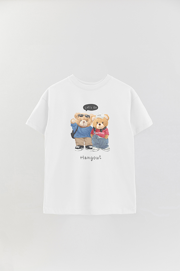 REMERA OVER ESTAMPADA UNISEX TEDDY HANG OUT