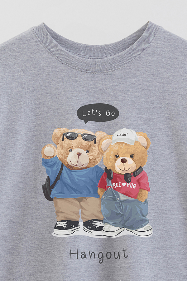 REMERA OVER ESTAMPADA UNISEX TEDDY HANG OUT