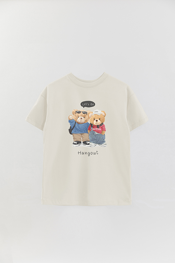 REMERA OVER ESTAMPADA UNISEX TEDDY HANG OUT