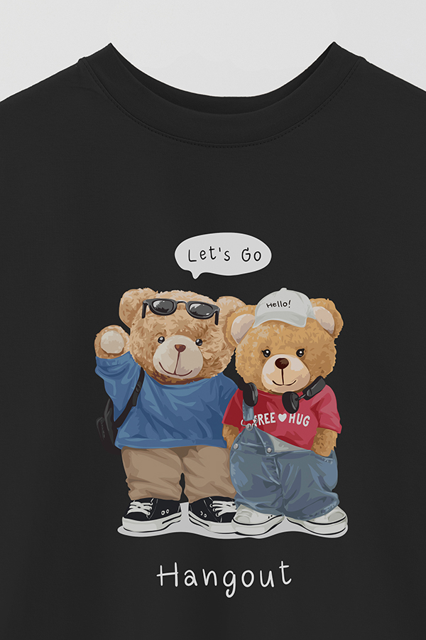 REMERA OVER ESTAMPADA UNISEX TEDDY HANG OUT