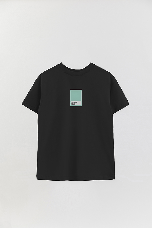 REMERA OVER ESTAMPADA PANTONE BROOK GREEN