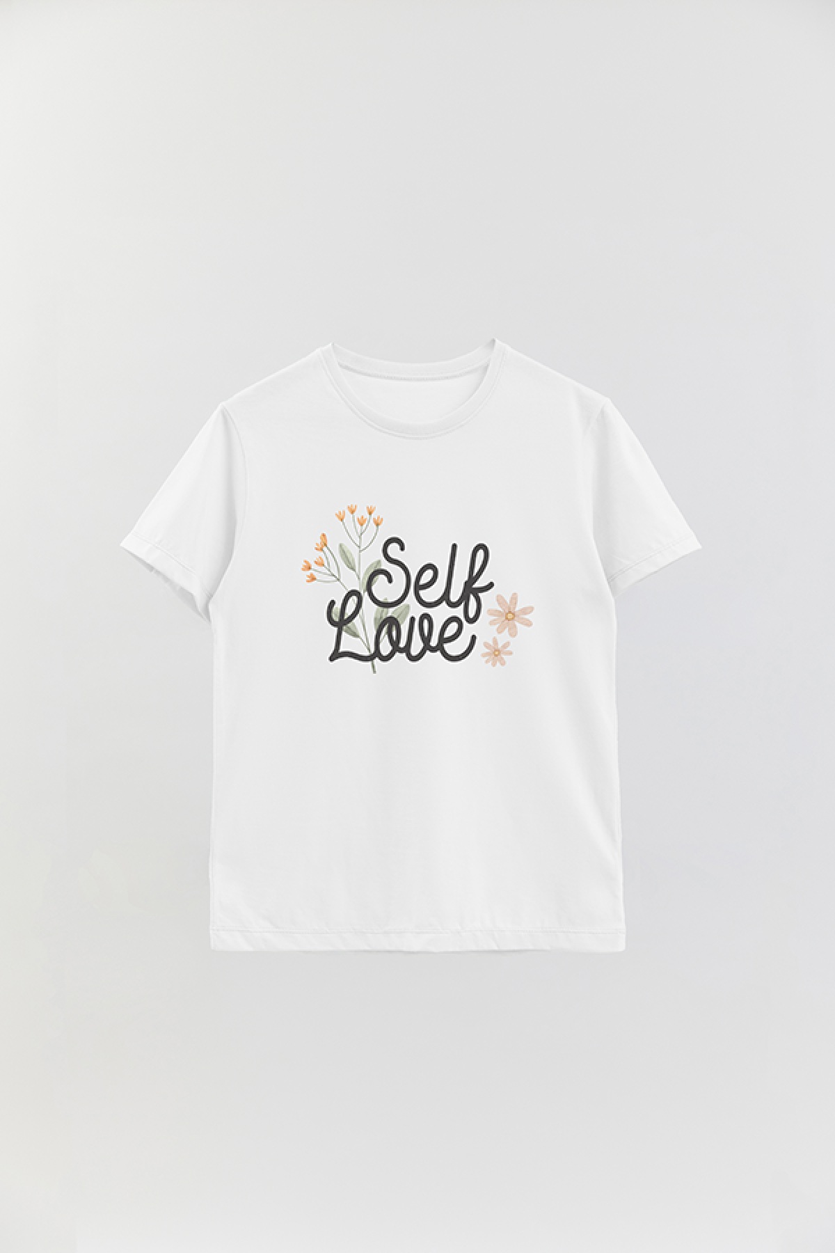 REMERA BASICA ESTAMPADA FLO SELF LOVE
