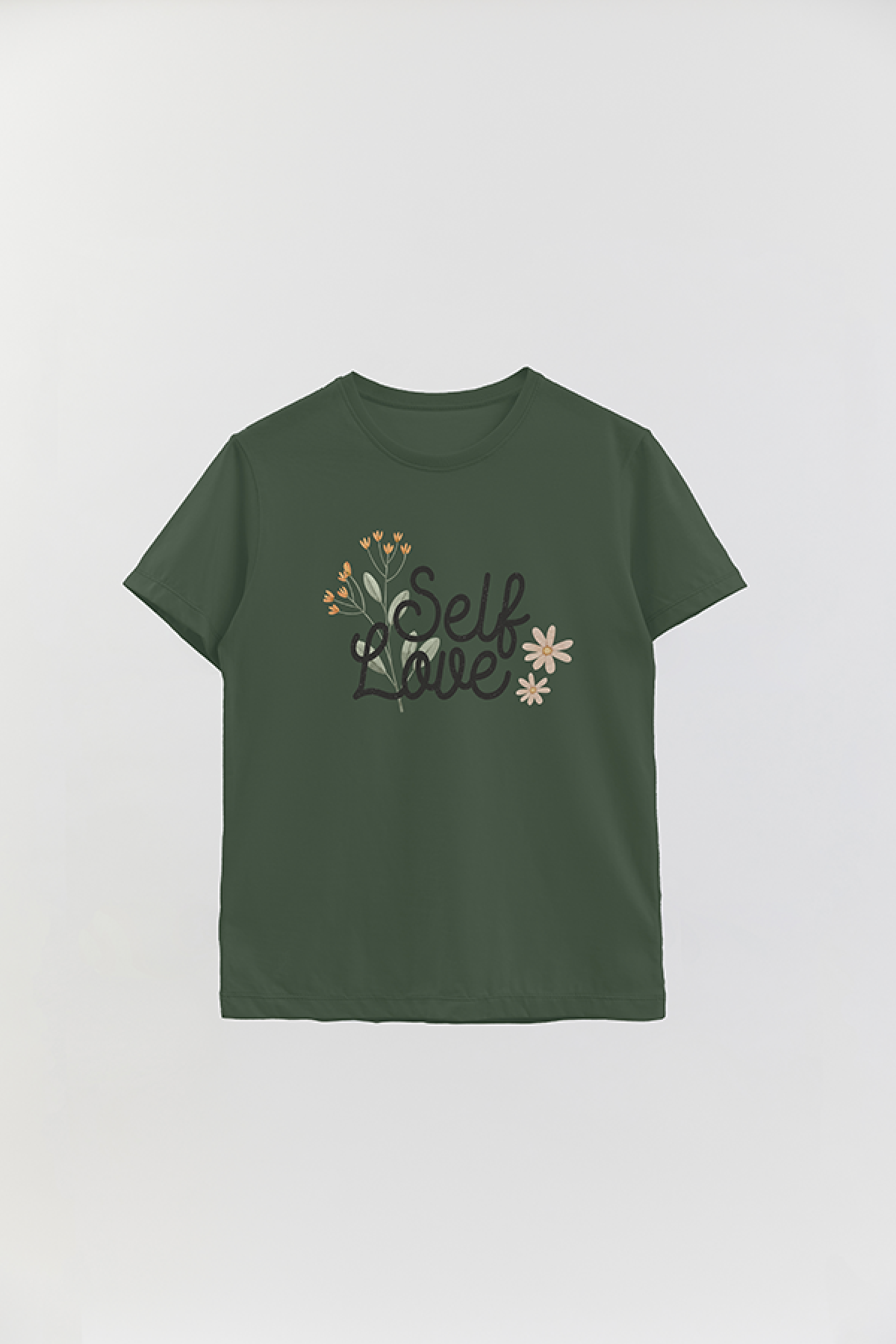 REMERA BASICA ESTAMPADA FLO SELF LOVE