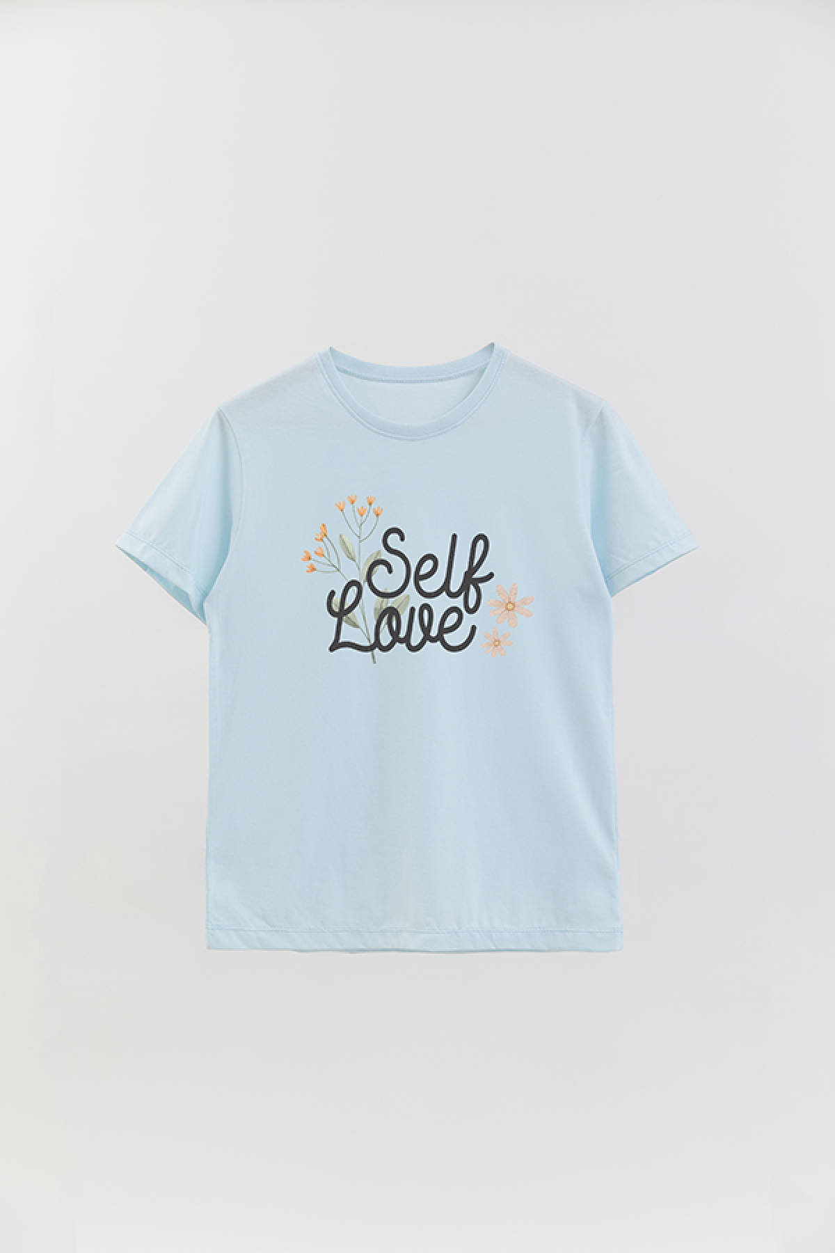 REMERA BASICA ESTAMPADA FLO SELF LOVE