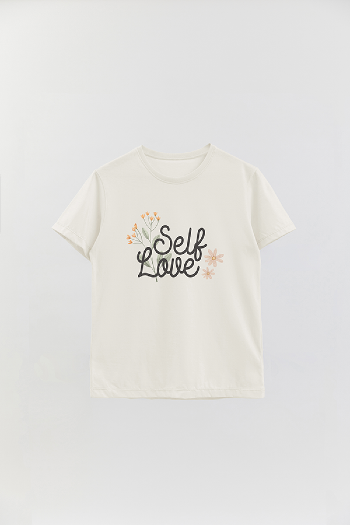 REMERA BASICA ESTAMPADA FLO SELF LOVE