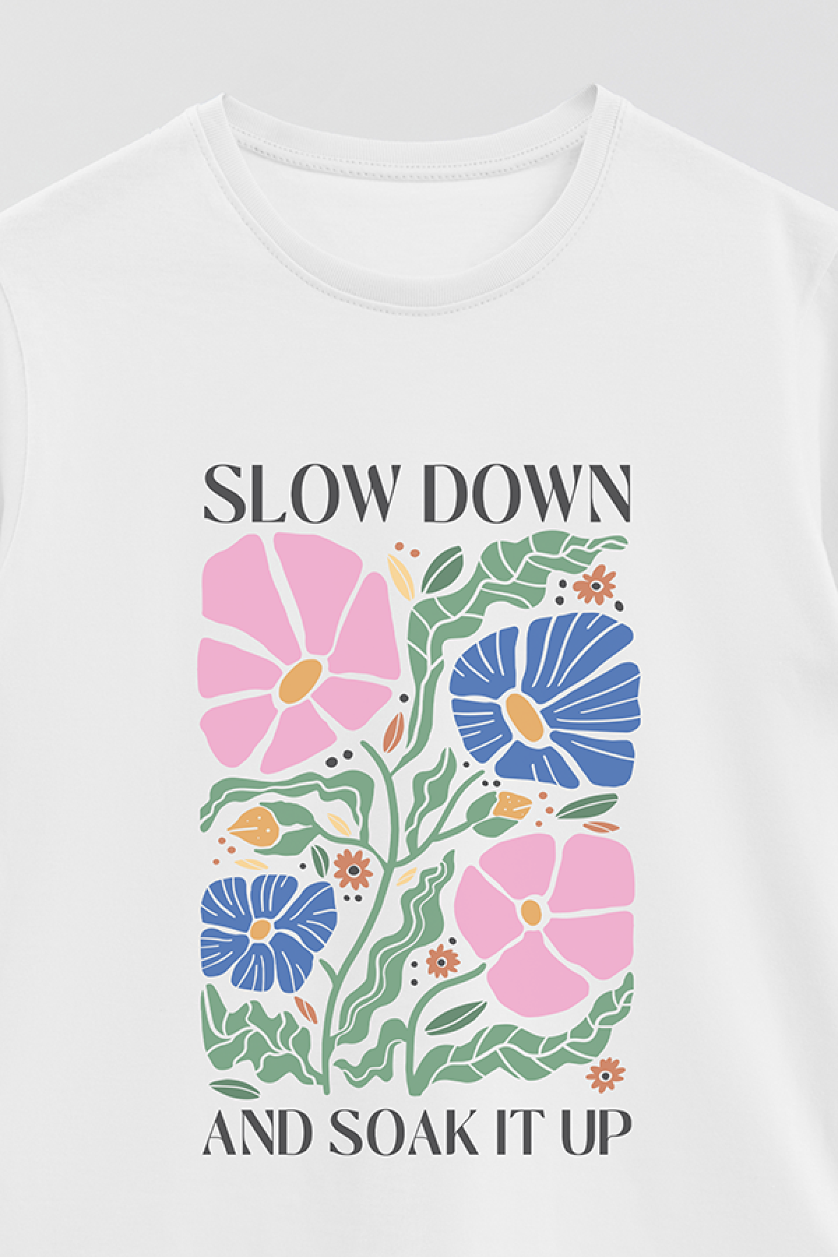 REMERA BASICA ESTAMPADA BO SLOW DOWN