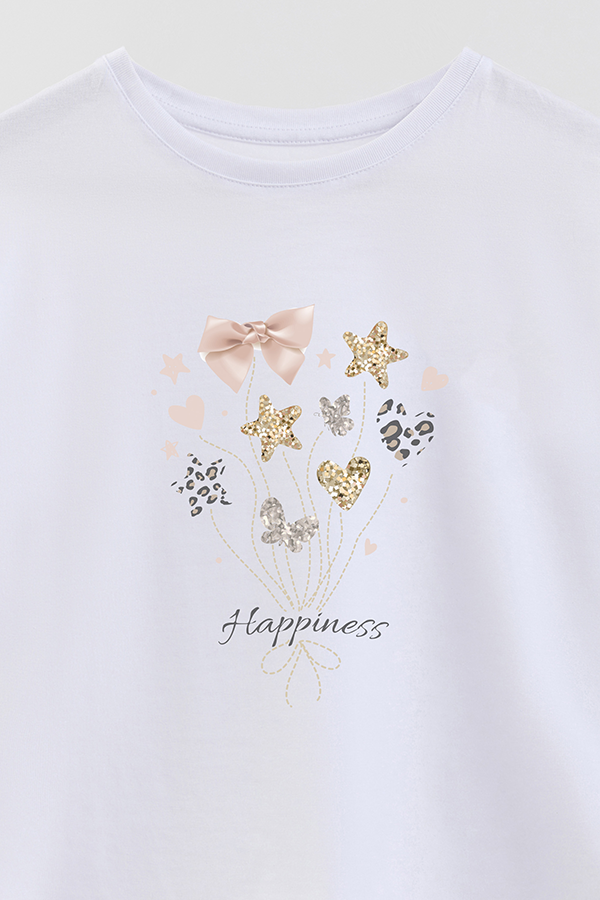 REMERA GIRL OVER HAPPINESS