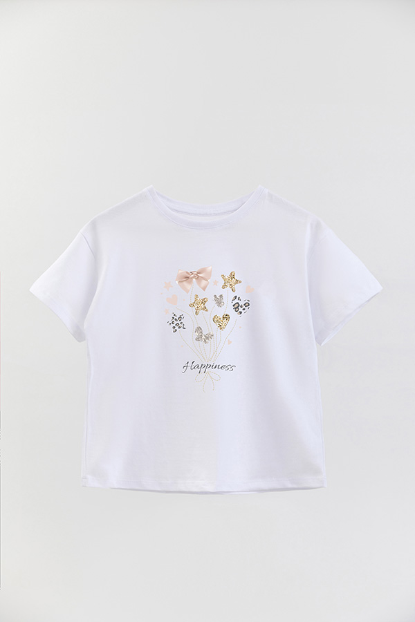 REMERA GIRL OVER HAPPINESS
