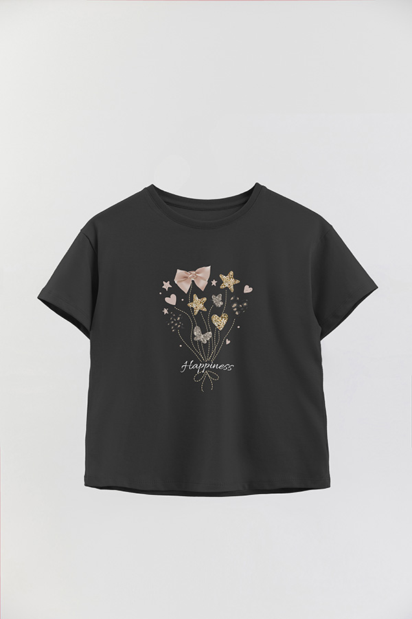 REMERA GIRL OVER HAPPINESS