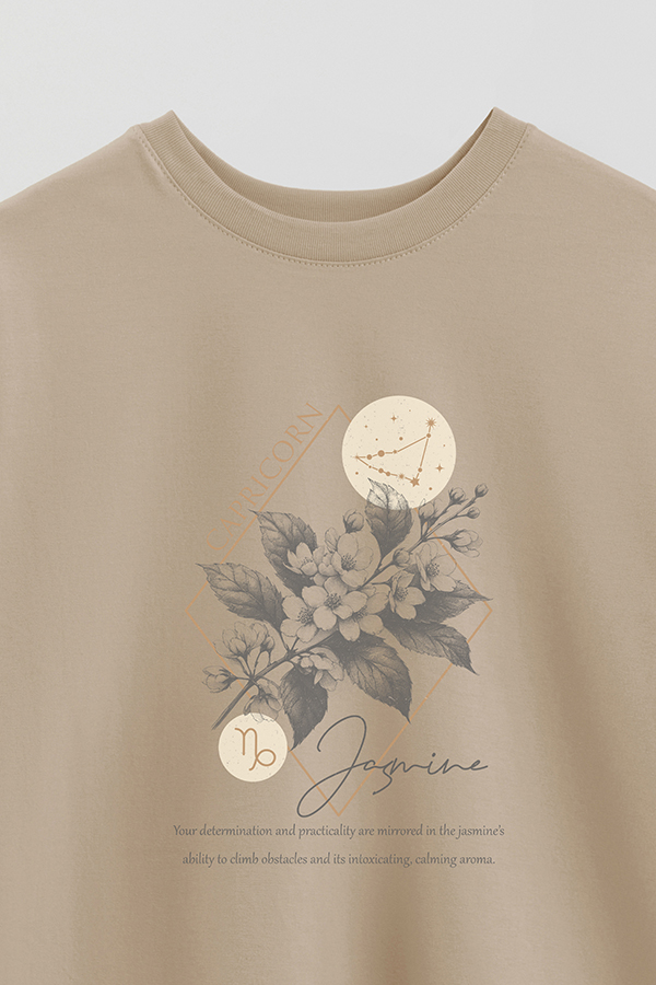 REMERA OVER ESTAMPADA ZODIAC CAPRICORN