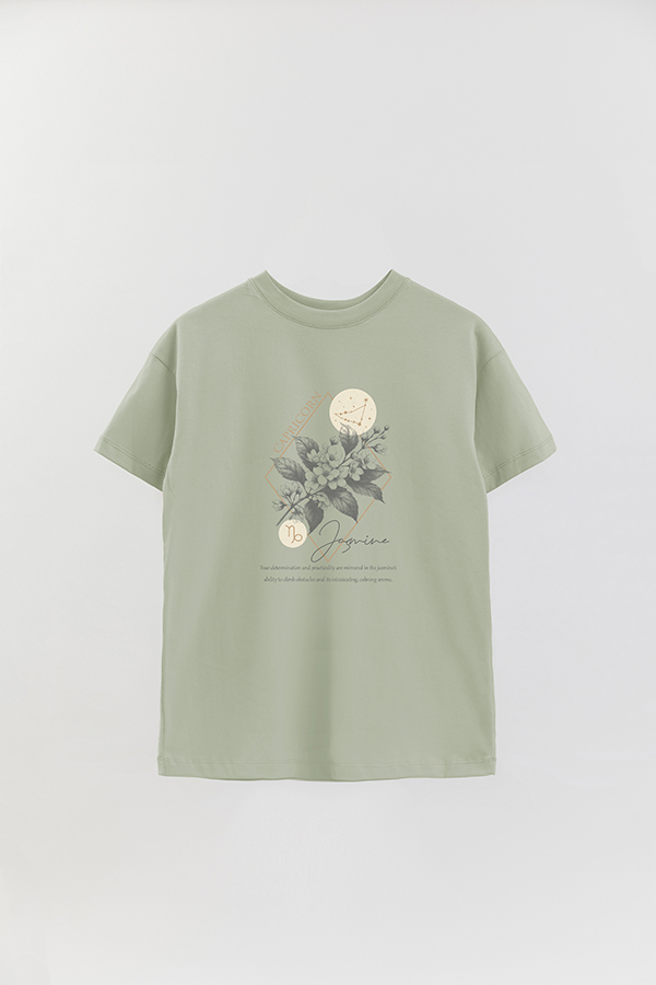 REMERA OVER ESTAMPADA ZODIAC CAPRICORN