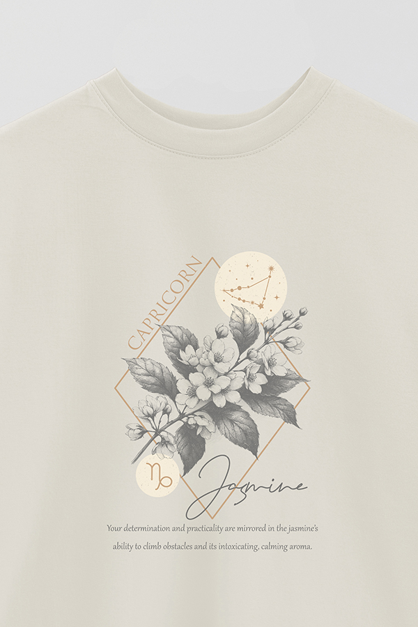REMERA OVER ESTAMPADA ZODIAC CAPRICORN