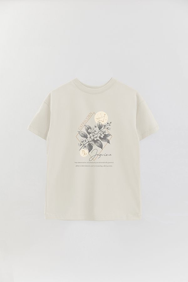 REMERA OVER ESTAMPADA ZODIAC CAPRICORN
