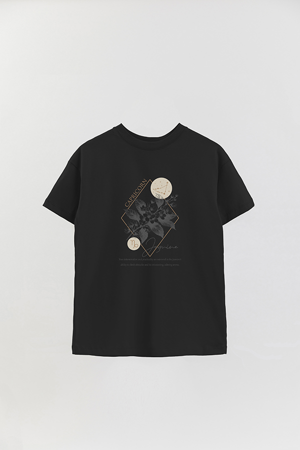 REMERA OVER ESTAMPADA ZODIAC CAPRICORN