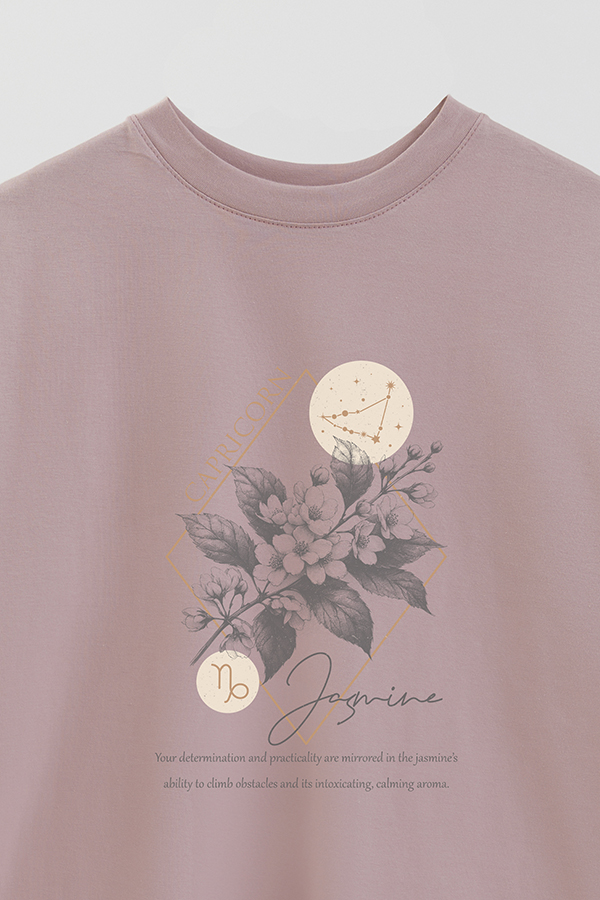 REMERA OVER ESTAMPADA ZODIAC CAPRICORN
