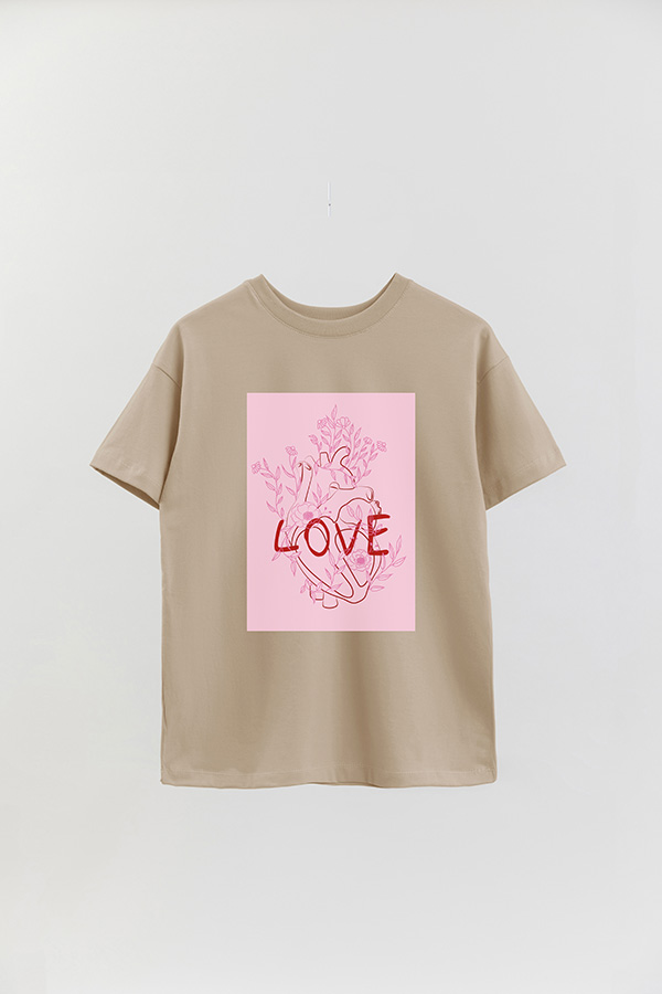 REMERA OVER ESTAMPADA LOVE HEART