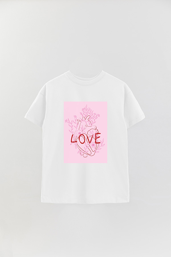 REMERA OVER ESTAMPADA LOVE HEART