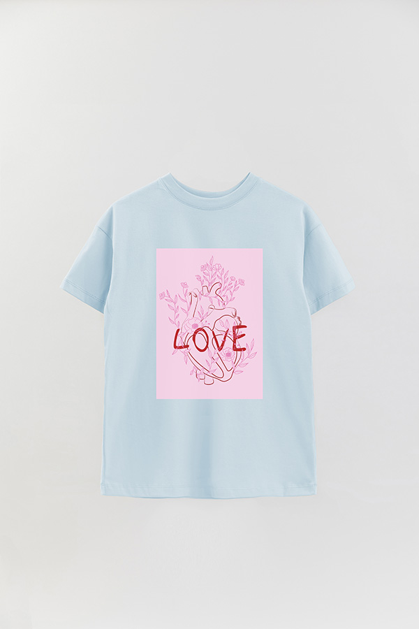 REMERA OVER ESTAMPADA LOVE HEART
