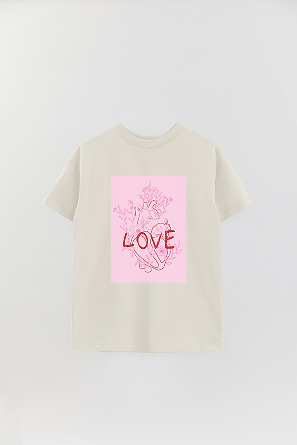 REMERA OVER ESTAMPADA LOVE HEART