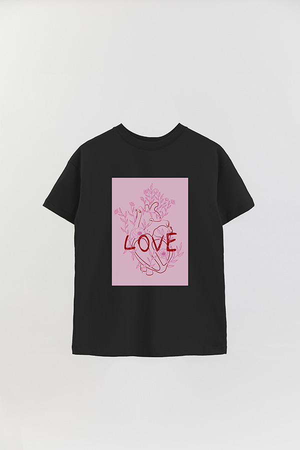 REMERA OVER ESTAMPADA LOVE HEART