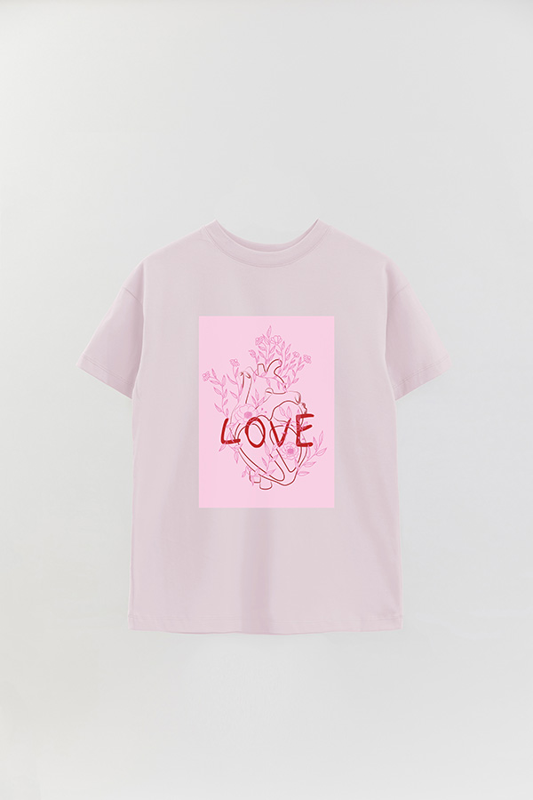 REMERA OVER ESTAMPADA LOVE HEART