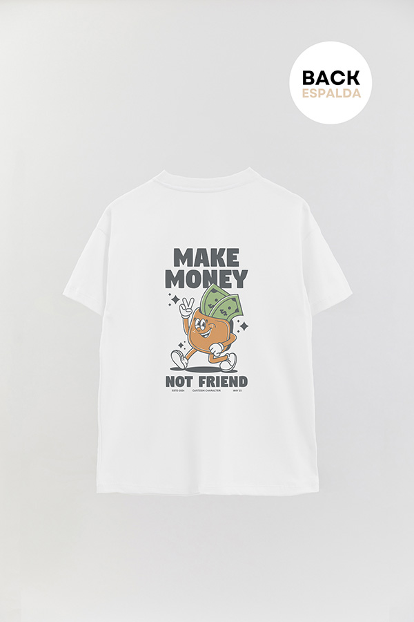 REMERA OVER FB CARTOON MAKE MONEY
