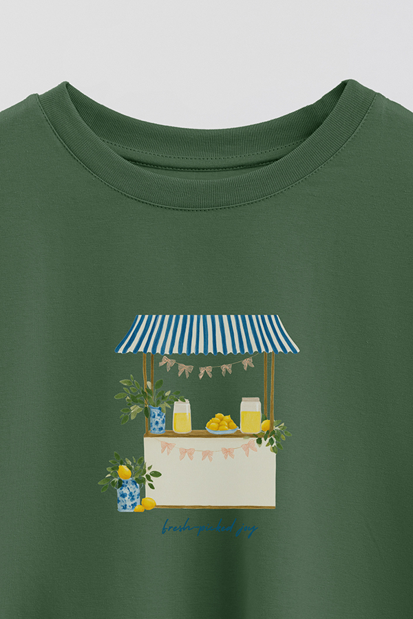 REMERA CROP ESTAMPADA COASTAL FRESH PICKED JOY