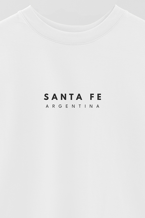 REMERA OVER ESTAMPADA ARG BD SANTA FE