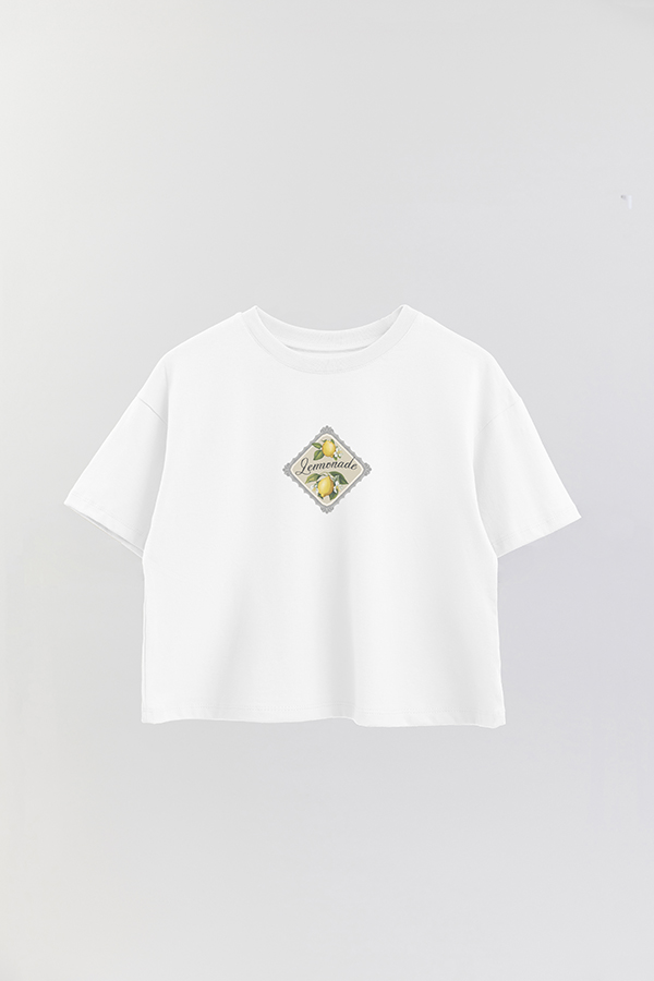 REMERA CROP ESTAMPADA LMN LEMONADE