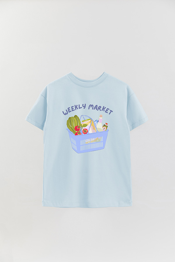 REMERA OVER ESTAMPADA WEEKLY MARKET