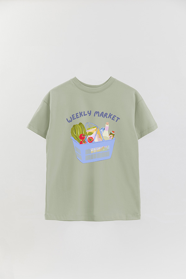 REMERA OVER ESTAMPADA WEEKLY MARKET