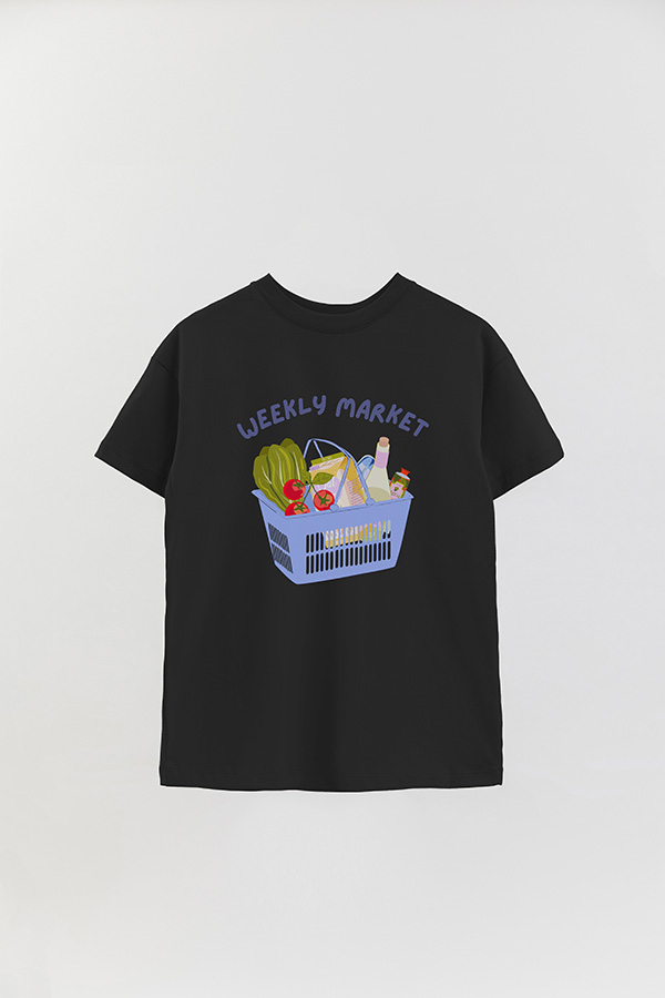 REMERA OVER ESTAMPADA WEEKLY MARKET