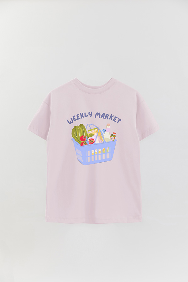 REMERA OVER ESTAMPADA WEEKLY MARKET