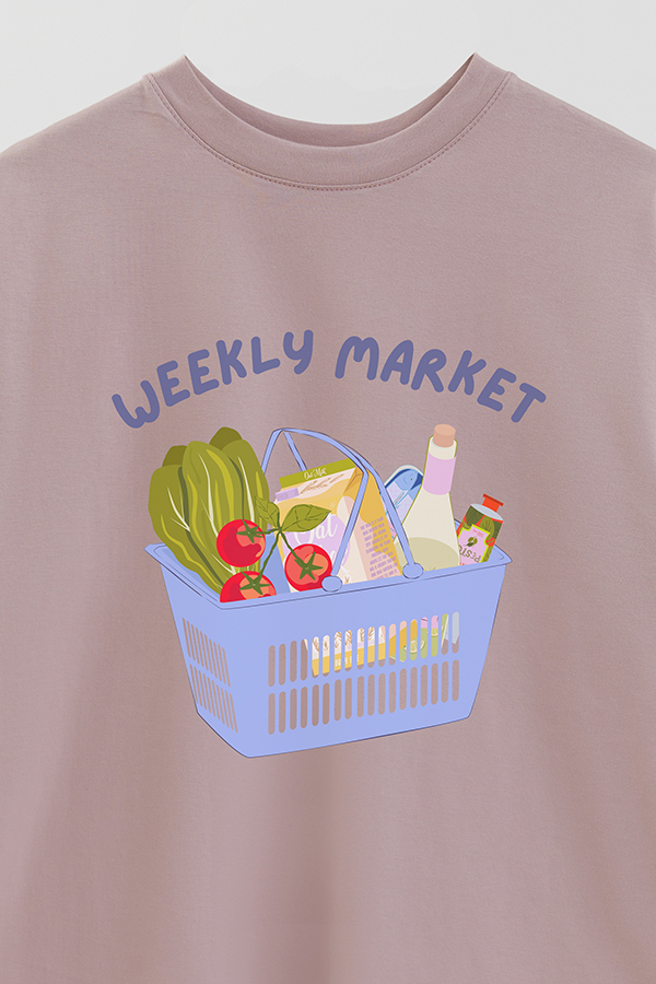 REMERA OVER ESTAMPADA WEEKLY MARKET