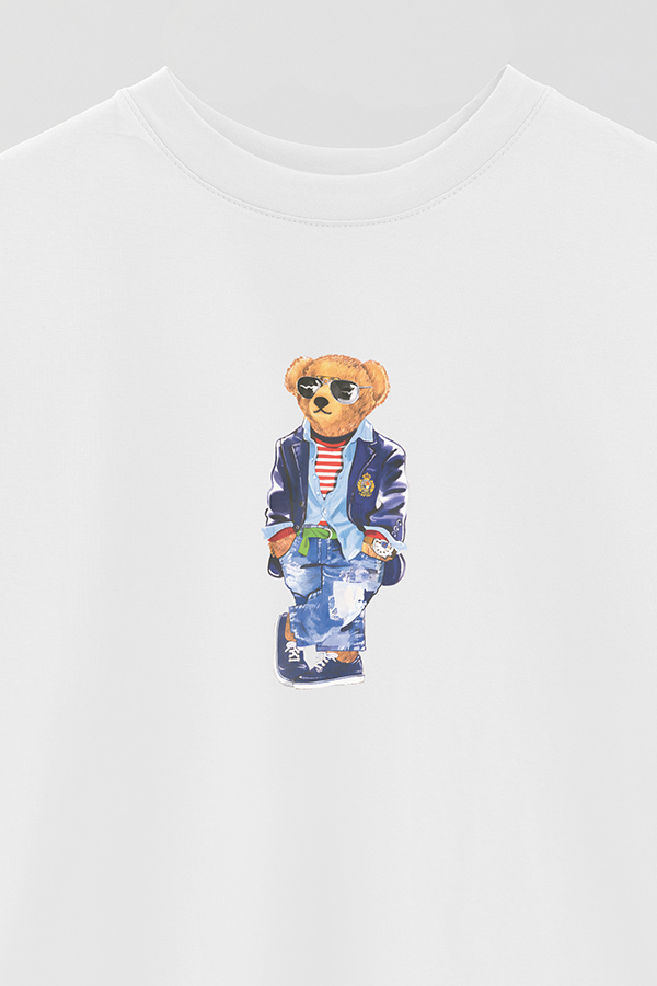 REMERA OVER ESTAMPADA UNISEX BEAR STANDING