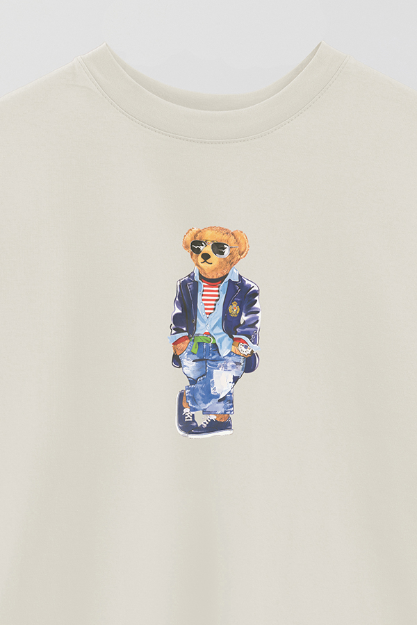 REMERA OVER ESTAMPADA UNISEX BEAR STANDING