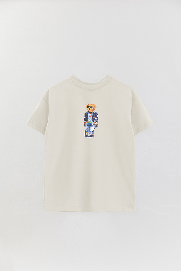 REMERA OVER ESTAMPADA UNISEX BEAR STANDING