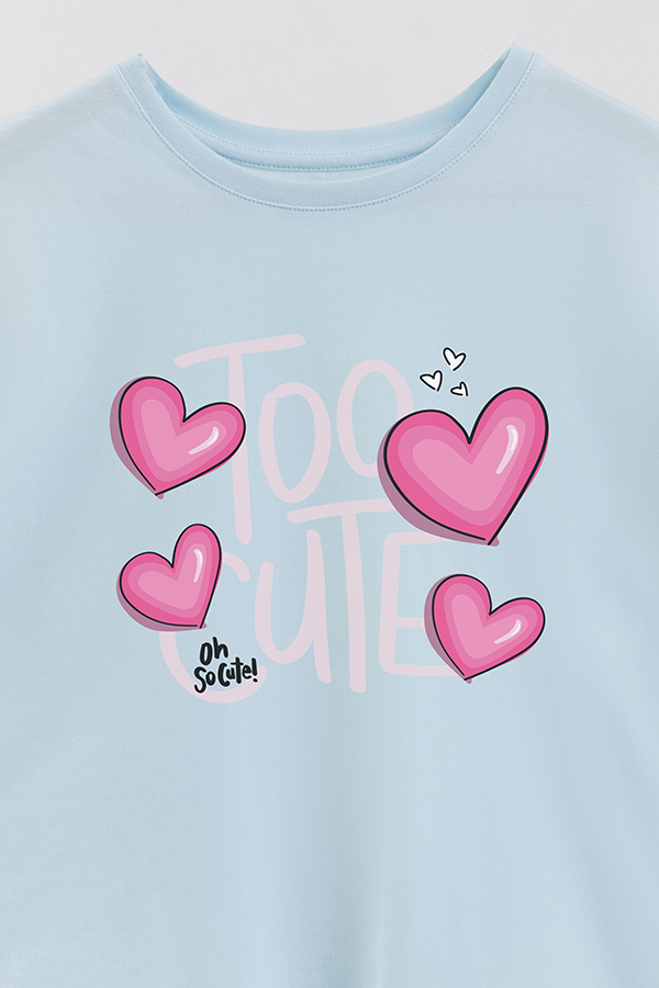 REMERA GIRL OVER TOO CUTE