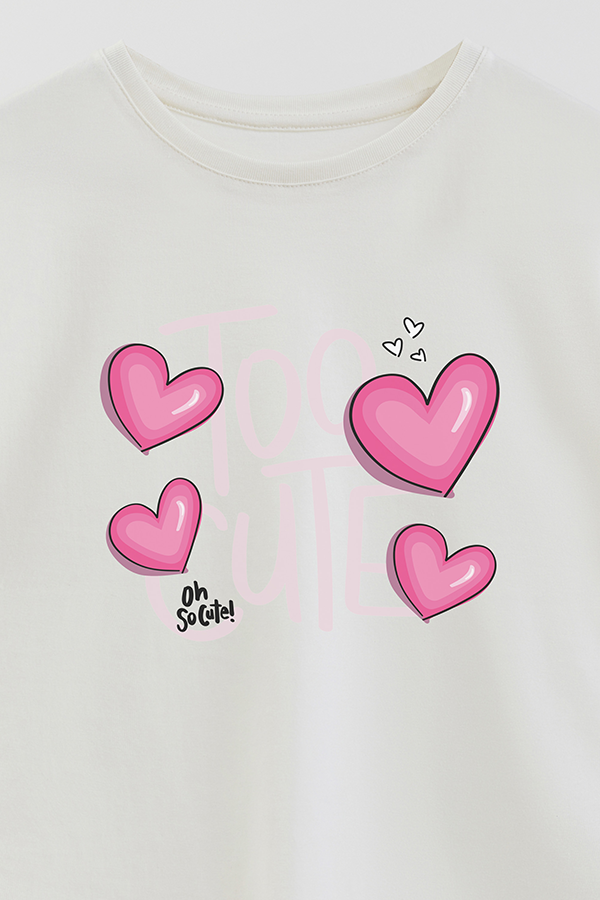 REMERA GIRL OVER TOO CUTE