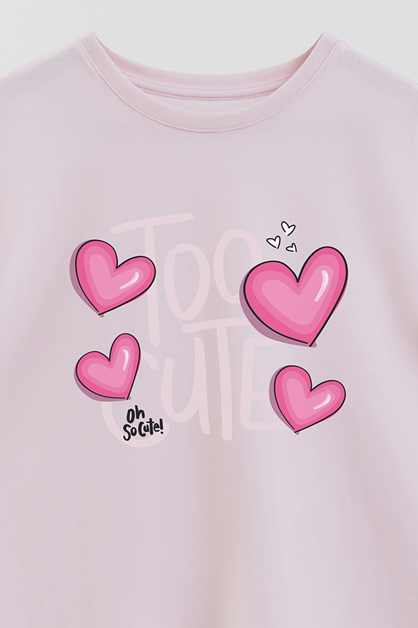 REMERA GIRL OVER TOO CUTE