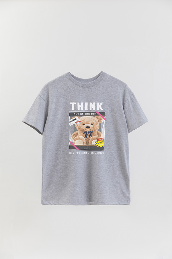 REMERA OVER ESTAMPADA UNISEX TEDDY BOX