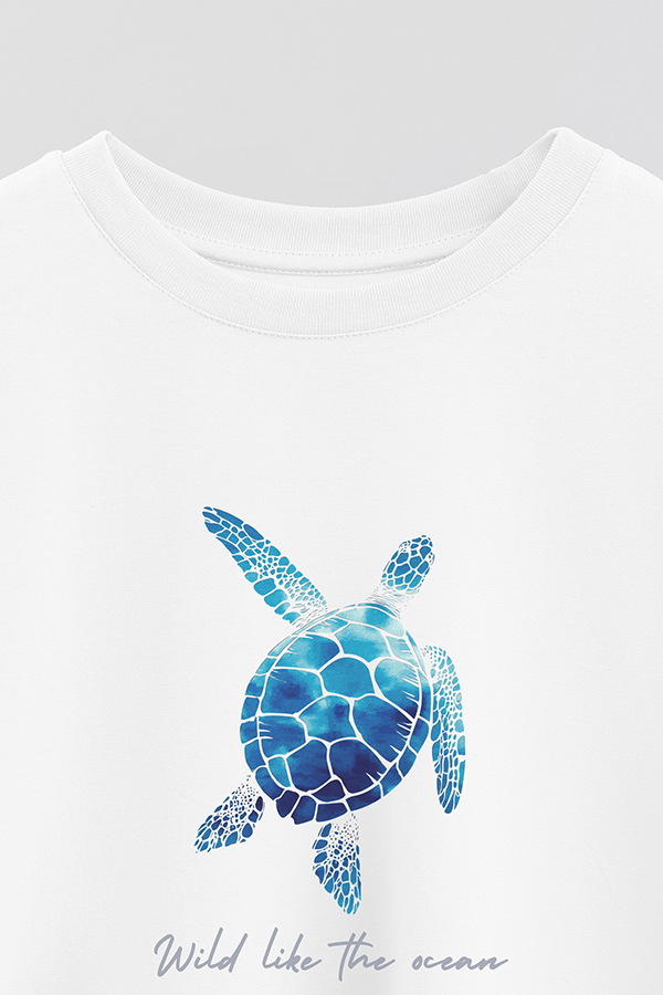 REMERA CROP ESTAMPADA COASTAL WILD LIKE THE OCEAN