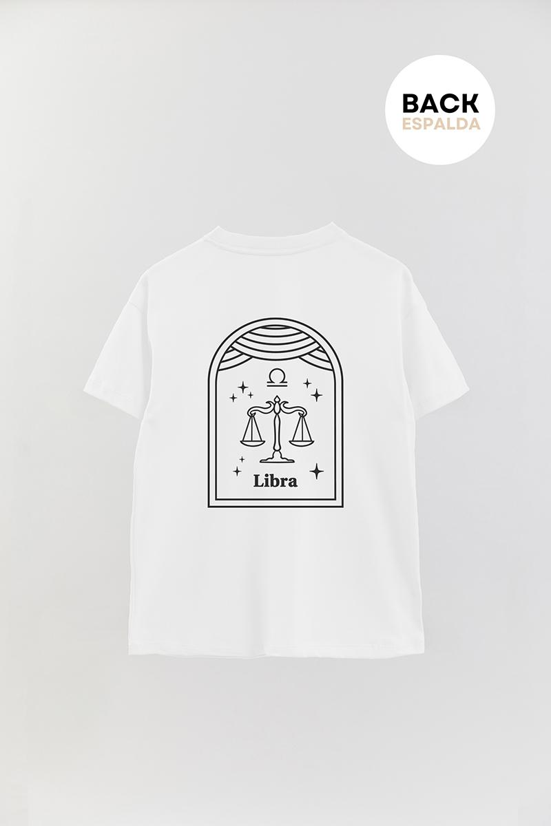 REMERA OVER ESTAMPADA UNISEX SIGNS LIBRA