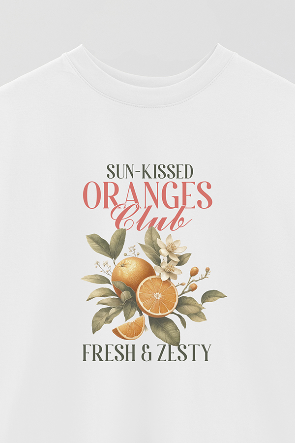 REMERA OVER ESTAMPADA HARVEST ORANGES CLUB