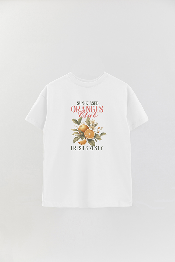 REMERA OVER ESTAMPADA HARVEST ORANGES CLUB