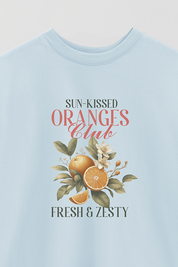 REMERA OVER ESTAMPADA HARVEST ORANGES CLUB