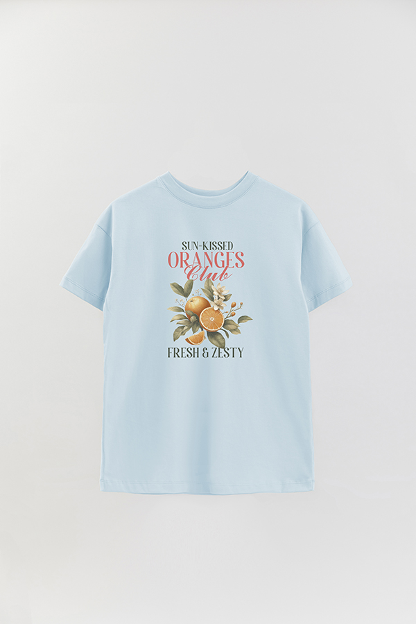 REMERA OVER ESTAMPADA HARVEST ORANGES CLUB