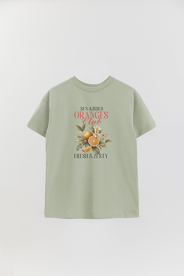 REMERA OVER ESTAMPADA HARVEST ORANGES CLUB